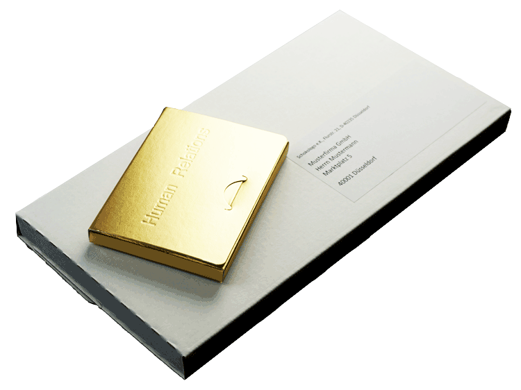 Logo Schokolade per Einzelversand für Mailing