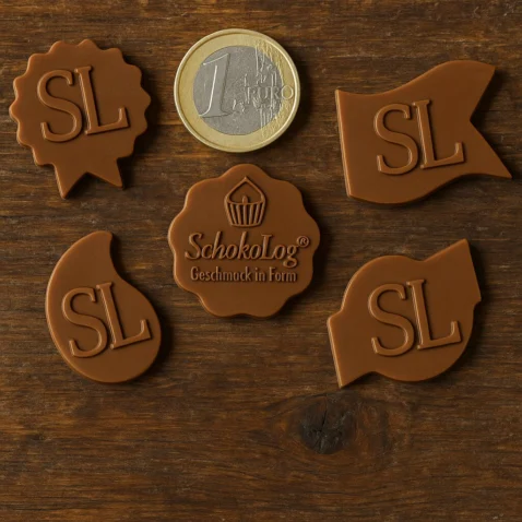 Schoko-Aufleger in Sonderformen und kleinen Mengen