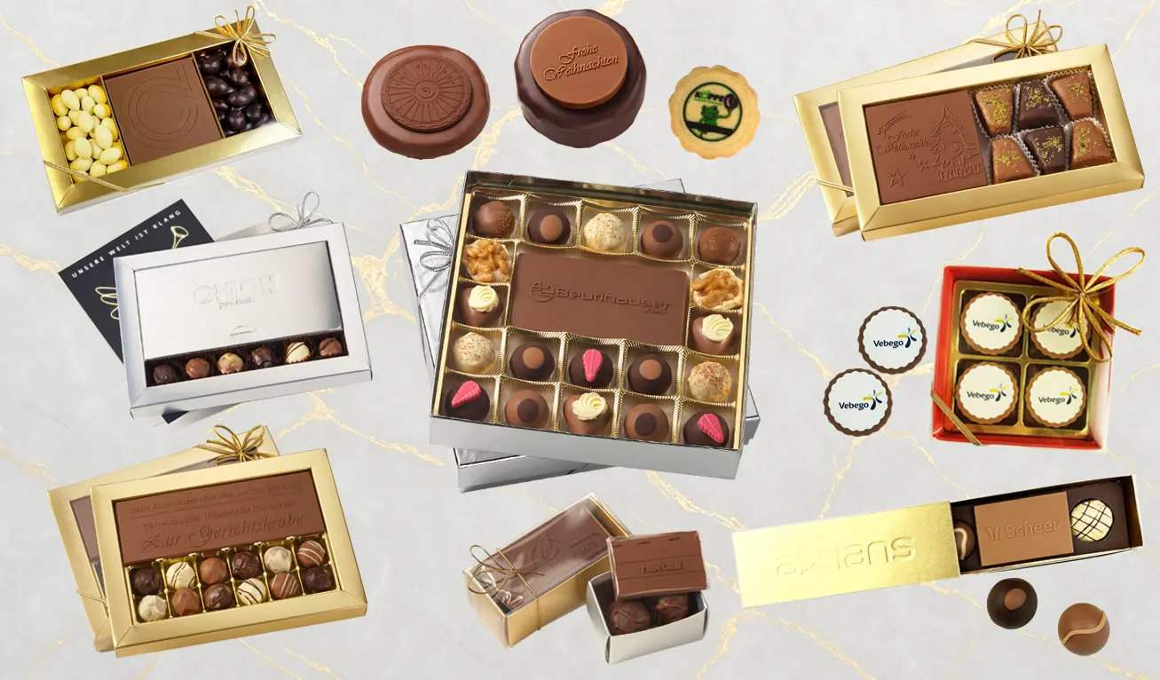 Geschenksets zusammenstellung individuelle schokoladen geschenke