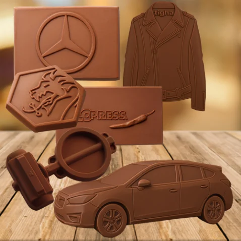 schokologo logo schokolade, sonderformen, sonderanfertigung, 3d