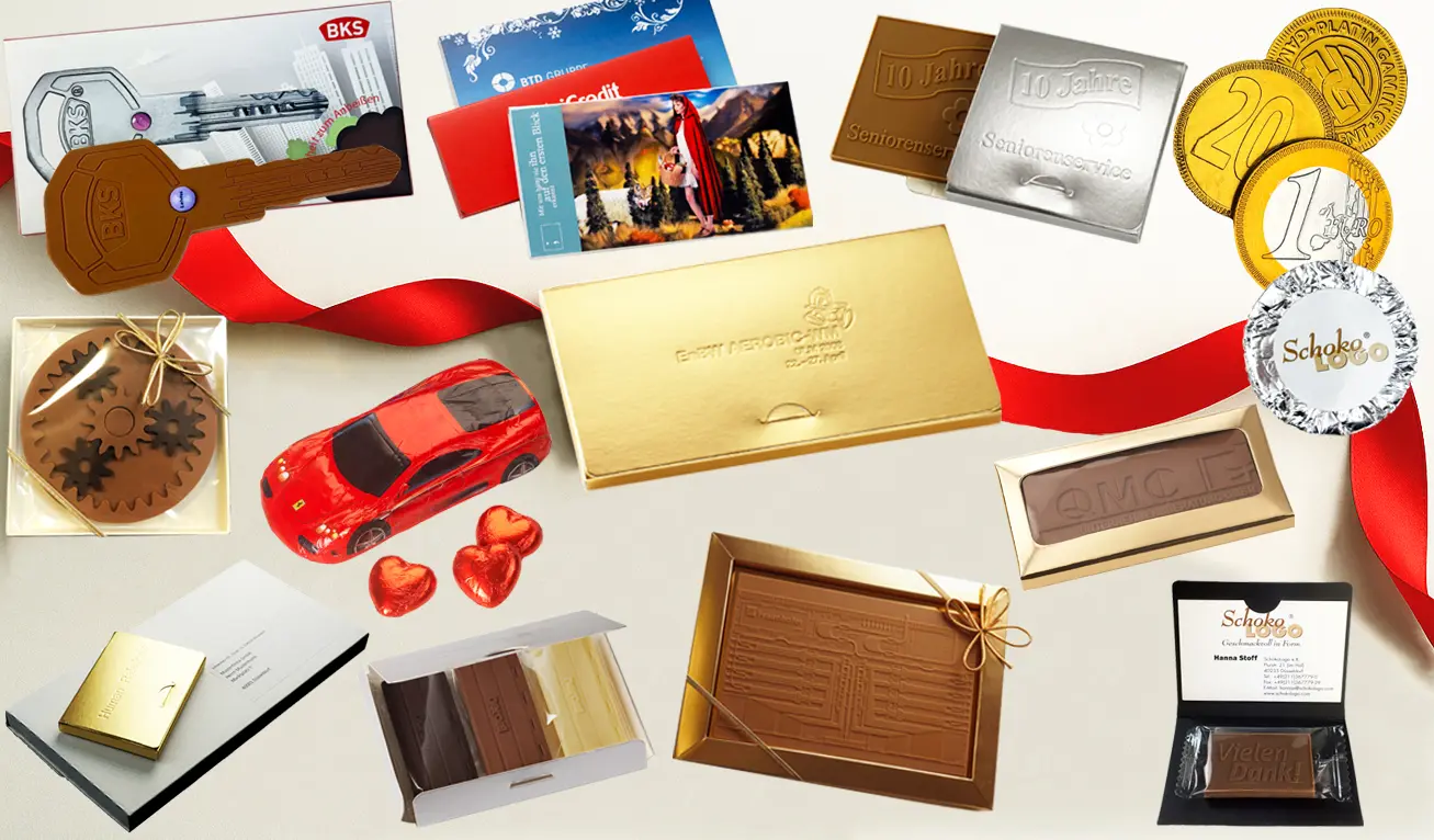 Sonderanfertigung aus Schokolade für Wihnachten als Geschäftspartner Geschenk