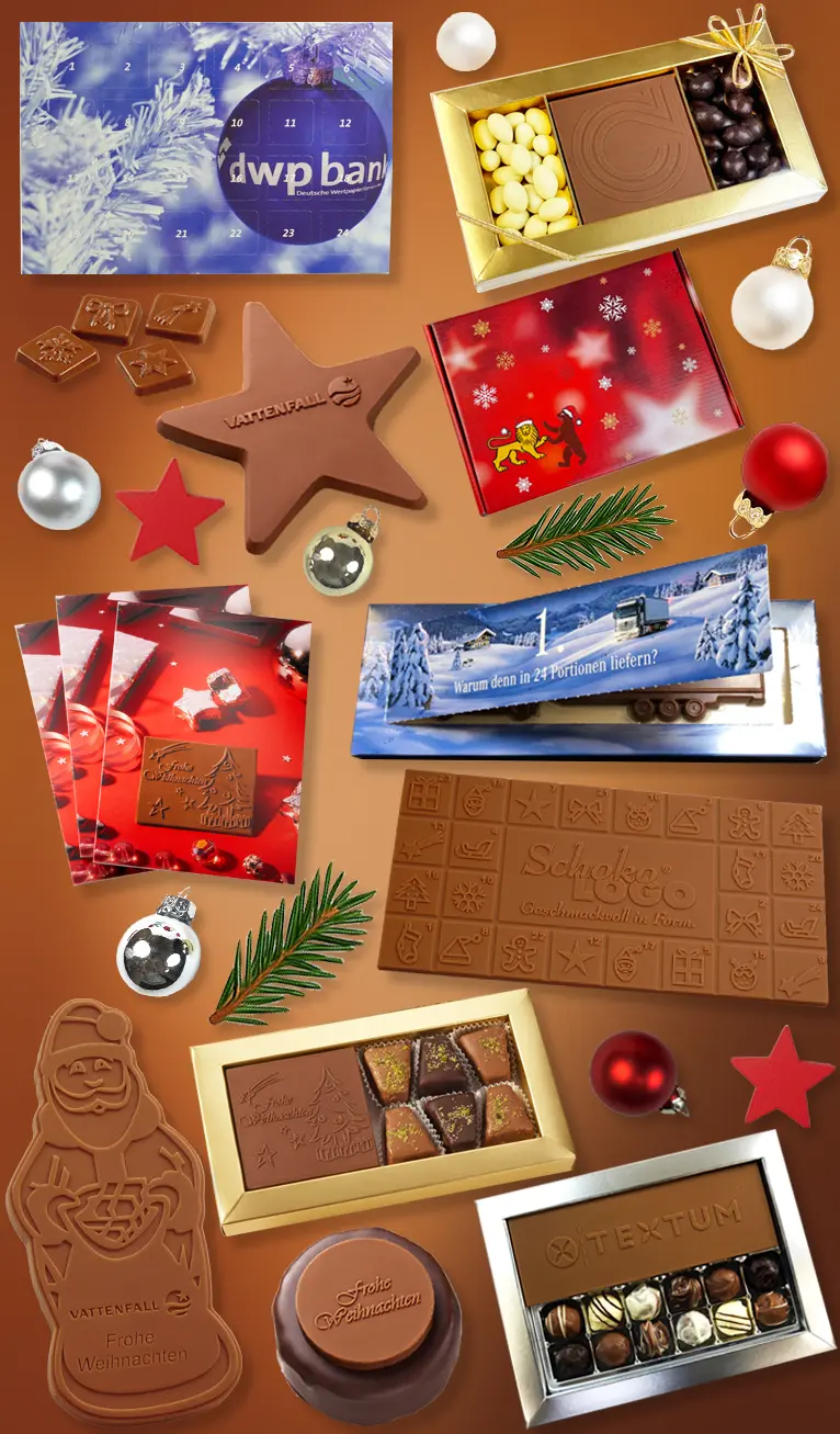Kategorie Anlässe Adventskalender Weihnachten Schokolade Logo