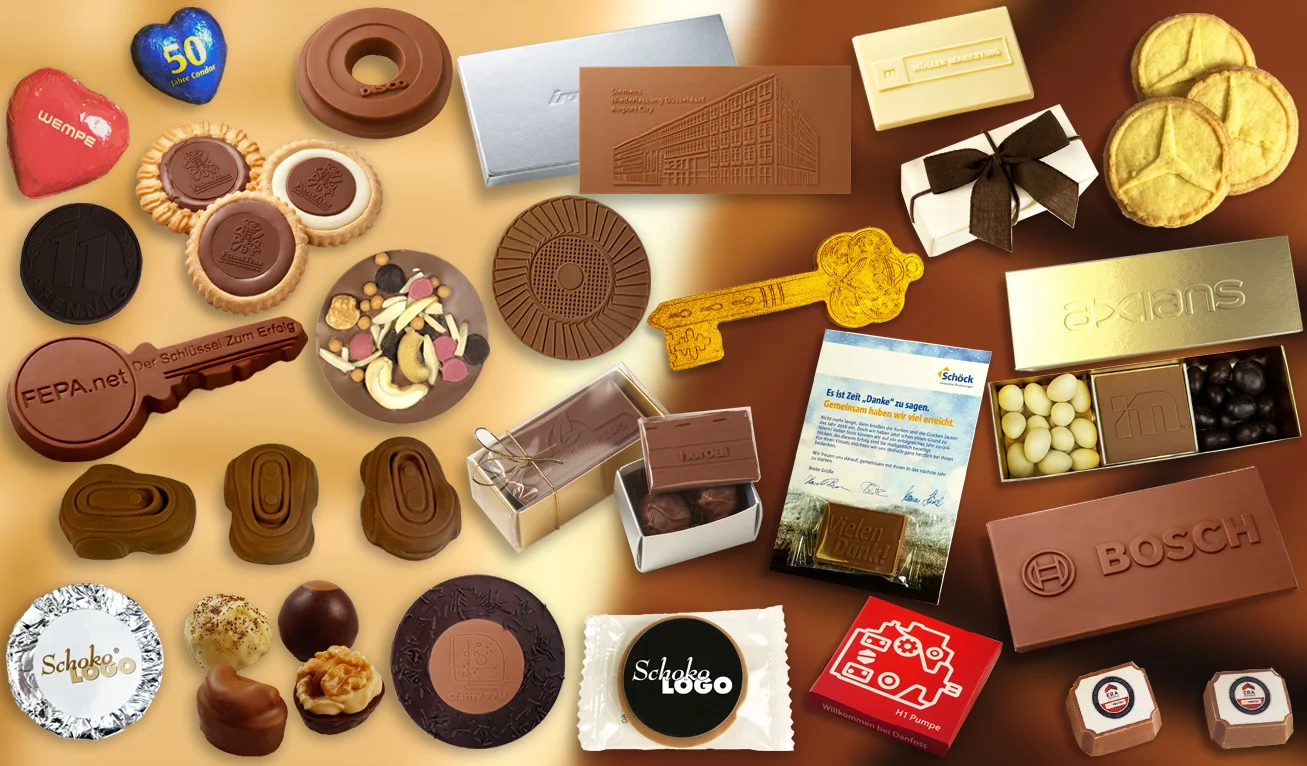 Messe Giveaways aus Schokolade Landingpage