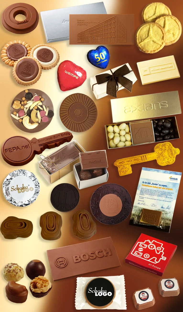 Messe Giveaways aus Schokolade Landingpage Mobile